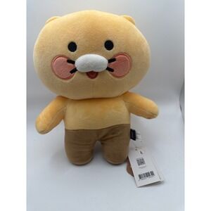 Kakao Friends Chunsik the Cat Plush Stuffed Animal Yellow Brown New With Tags